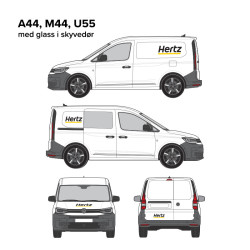 A44 med vindu i skyvedør